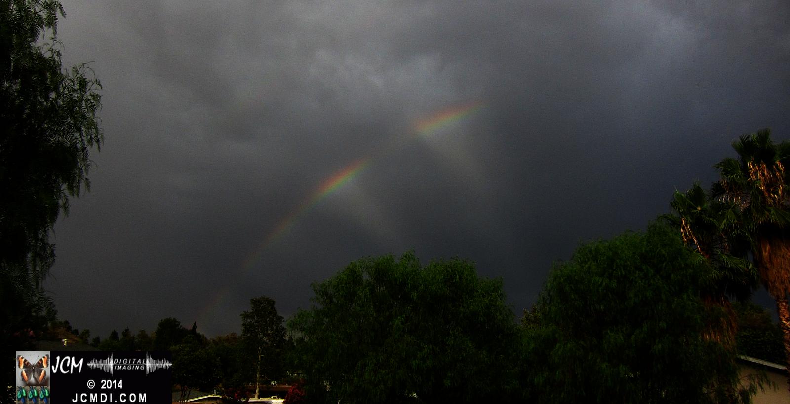 A rainbow fragment at sunset in Santa Clarita on 8-3-2014